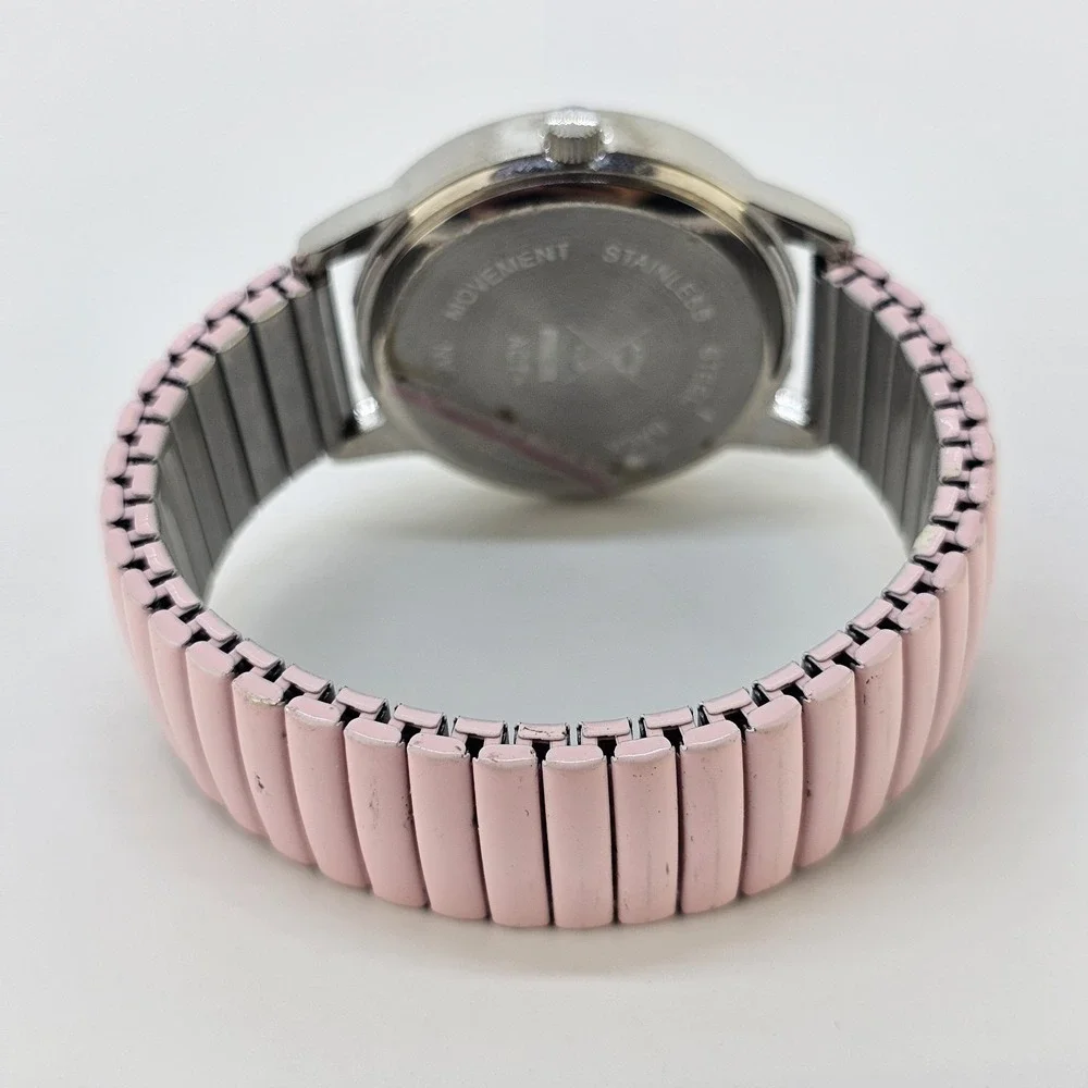 Women's Watch 36MM Pink Dial Pink Stretch Metal Band 5.75